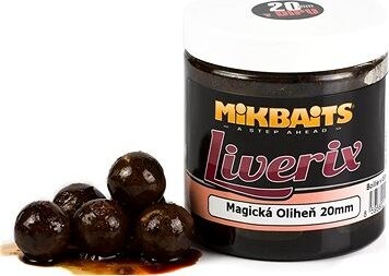 Mikbaits Liverix Boilie v dipu Magická Oliheň 24 mm 250 ml