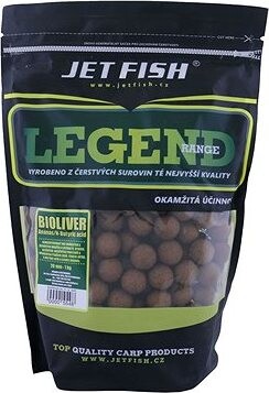 Jet Fish Boilies Legend, Bioliver + Ananás/N-Butyric Acid 20 mm 1 kg