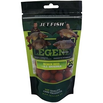 Jet Fish Boilies Legend, Robin Red + Brusnica 20 mm 250 g