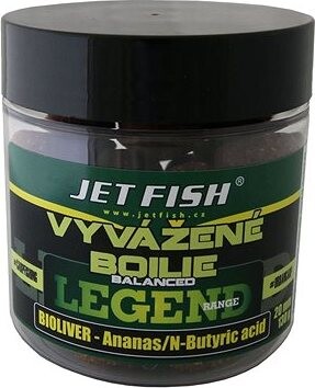Jet Fish Vyvážené boilies Legend, Bioliver + Ananás/N-Butric Acid 20 mm 130 g
