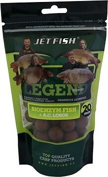 Jet Fish Boilies Legend Bioenzym, Fish + Losos/Asafoetida 20 mm 250 g