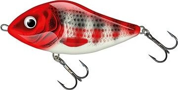 Salmo Slider Sinking 10 cm 46 g Holo Red Head Striper