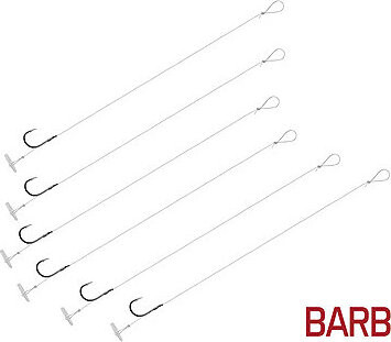 Delphin Nadväzec FLR Quickstop BARB 12 cm 0,22 mm Veľkosť 10 6 ks