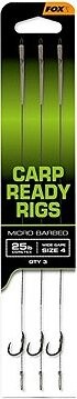 FOX Nadväzec Carp Ready Rigs Wide Gape 20 lbs Veľkosť 6 3 ks