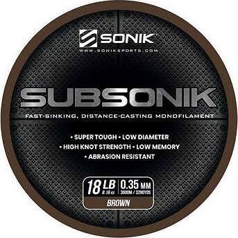 Sonik Subsonik Brown 0,35 mm 18 lb 3000 m