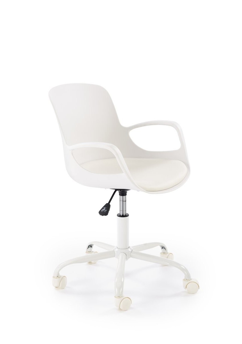 Dětská otočná židle Frost eko kůže bílá