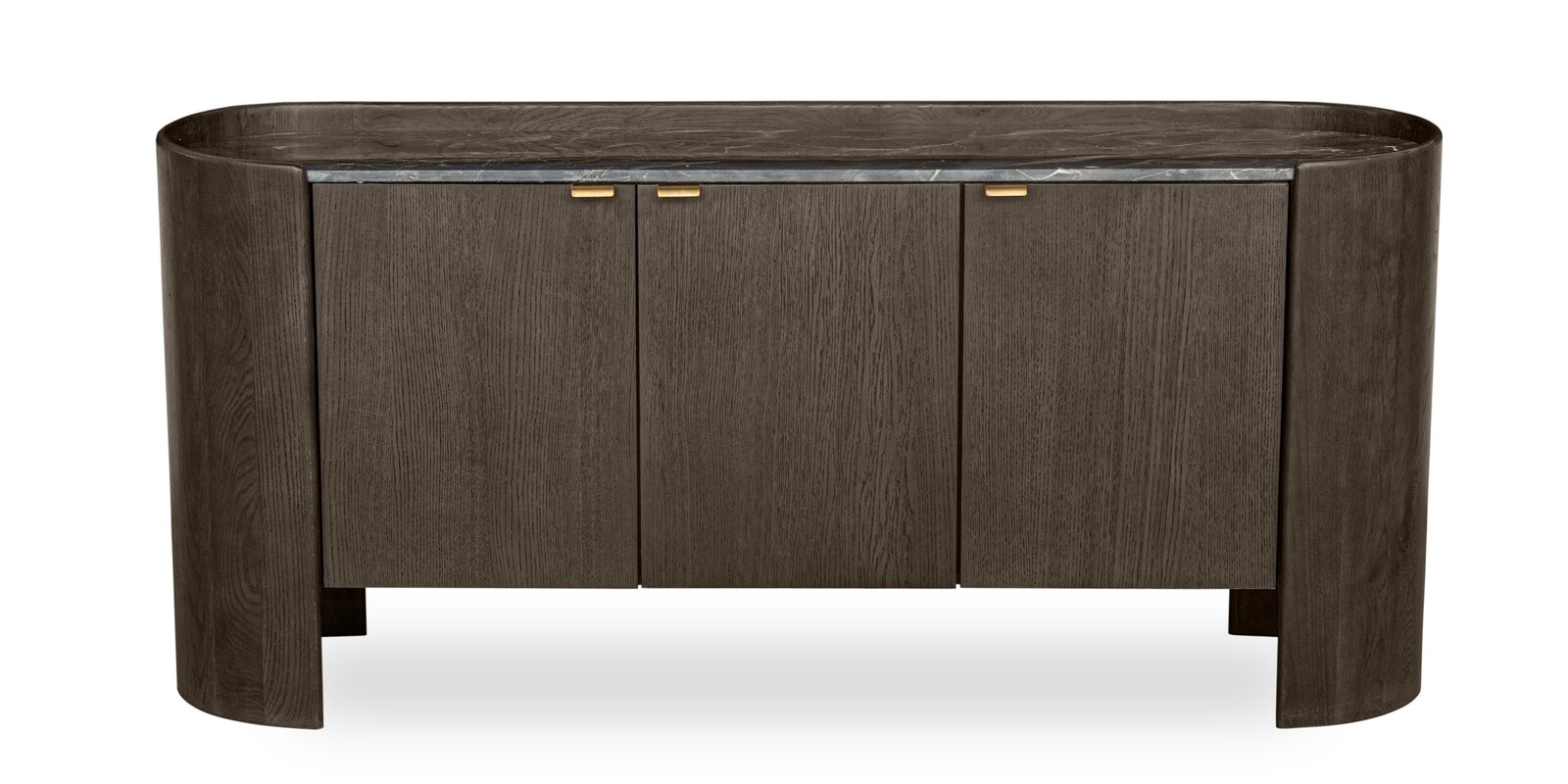 Komoda Furlo z masivu a mramoru ořech