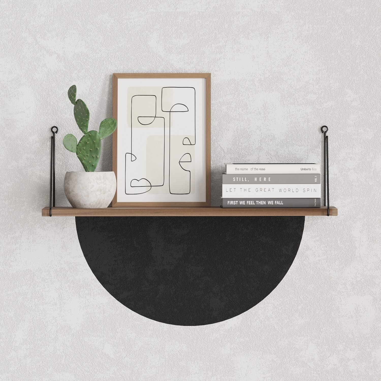 Nástěnná police ARMONI III ořech