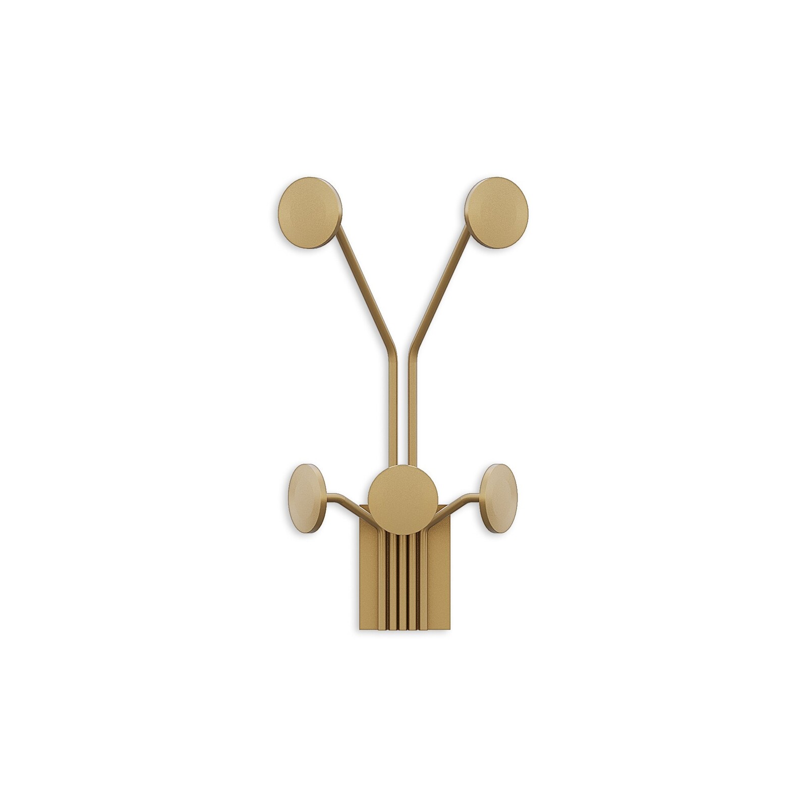 Nástěnný kovový háček Giraffe 24 cm zlatý