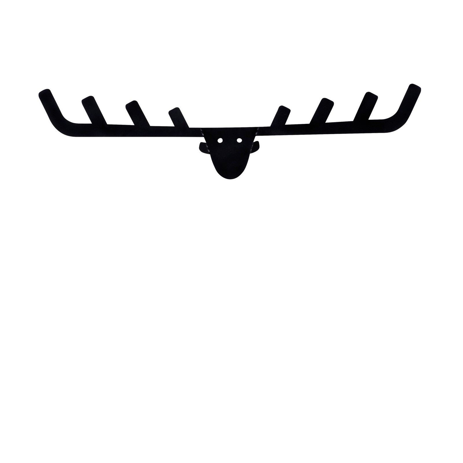 Nástěnný kovový věšák Antler 66 cm černý