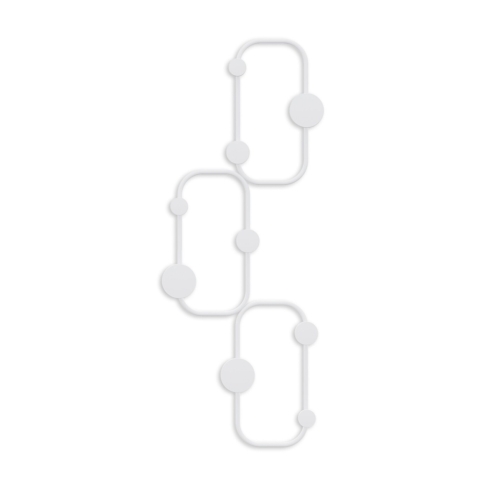 Nástěnný kovový věšák Lizzard 28 cm bílý