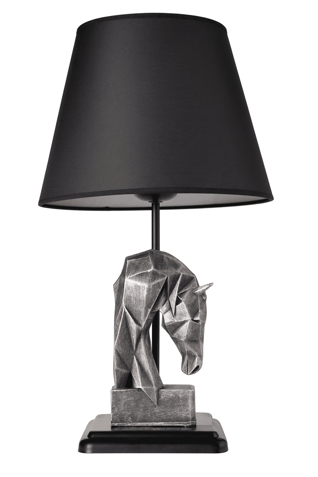 Stolní lampa Horses černá/stříbrná