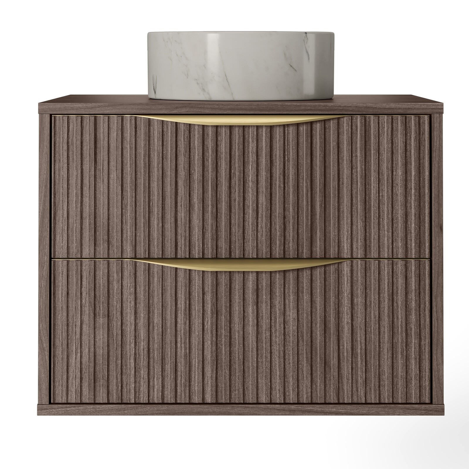 Závěsná skříňka pod umyvadlo Avila s deskou 60 cm ořech