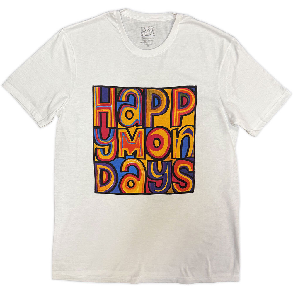Happy Mondays tričko Greatest Hits Biela S