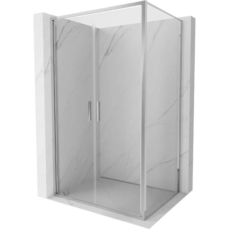 MEXEN/S - Exo sprchovací kút dvere krídlové 90 x 85, transparent, chróm 814-090-085-01-00