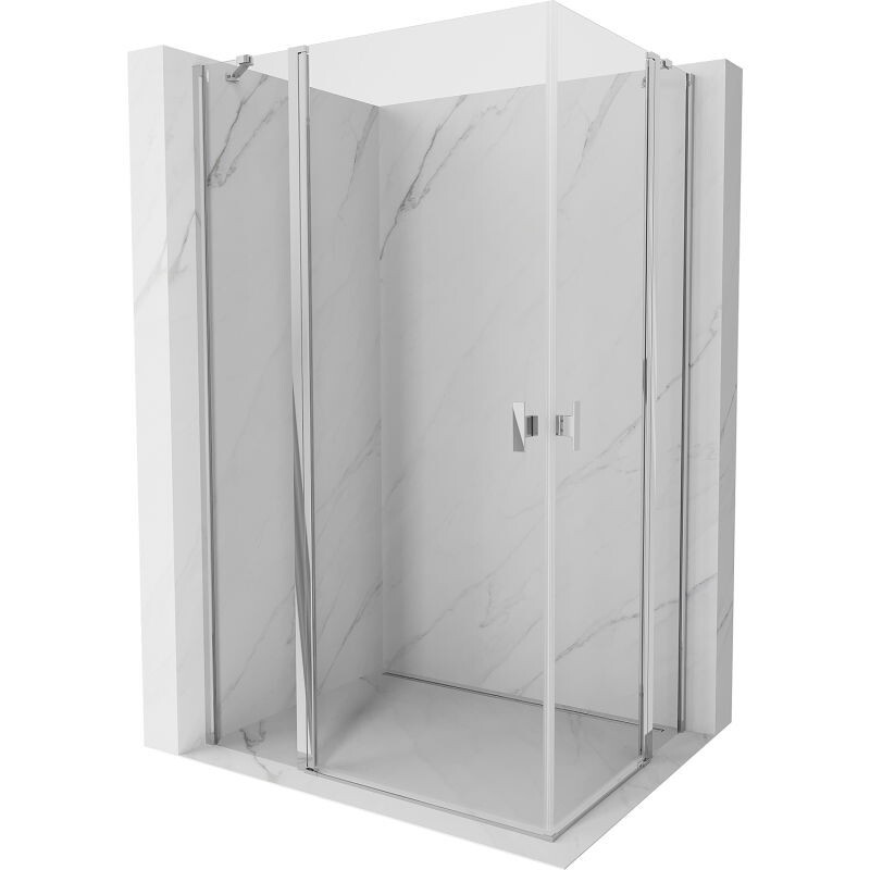 MEXEN/S - Mist Duo sprchovací kút dvere krídlové 105 x 90, transparent, chróm 8A4-105-090-01-00