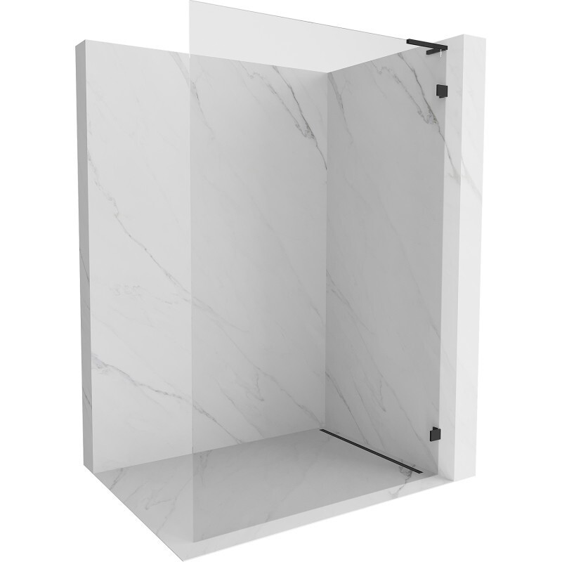 MEXEN/S - Lunar L Sprchová zástena WALK-IN pravá 50 x 200, transparent 8 mm, čierna 830L-050-000-70-00-P