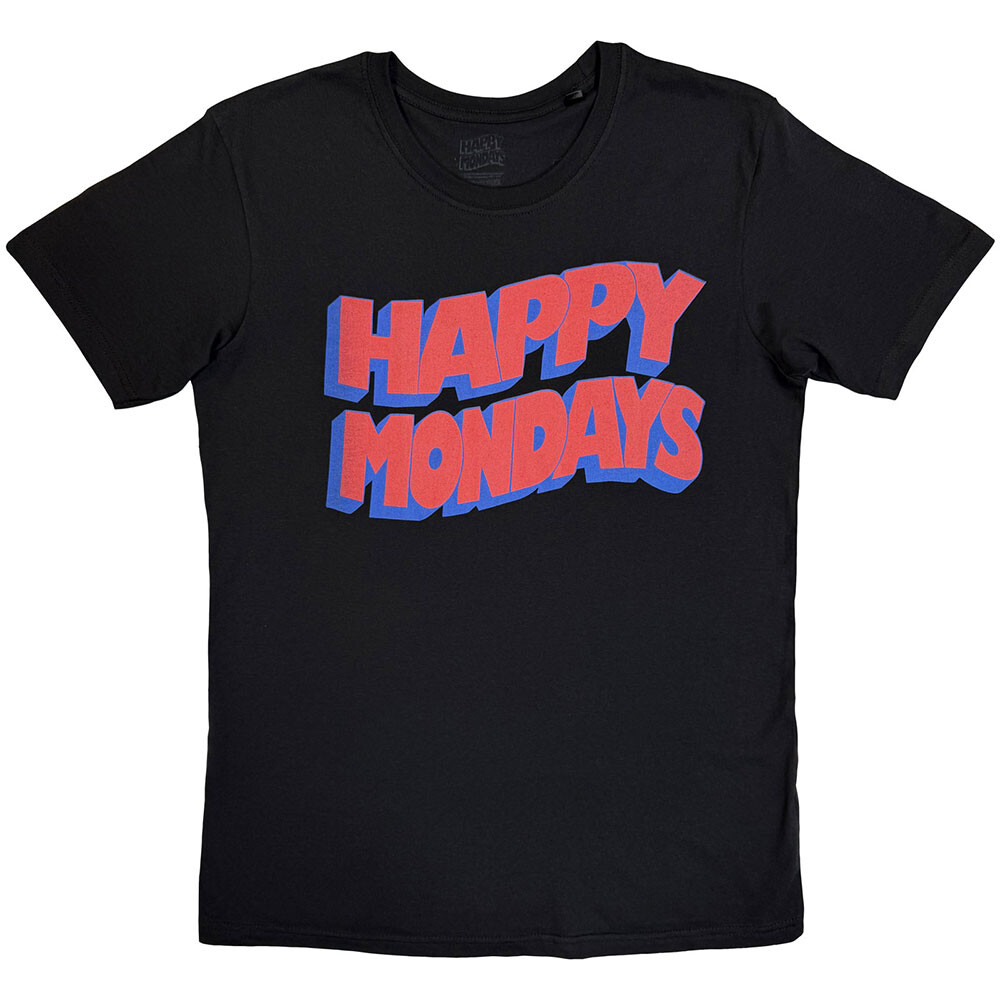 Happy Mondays tričko Wavy Logo Čierna S