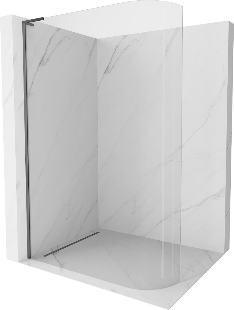 MEXEN/S - KiotoL Sprchová zástena WALK-IN Walk-in 90 x 200, transparent, grafit metal 800-090-103-95-06