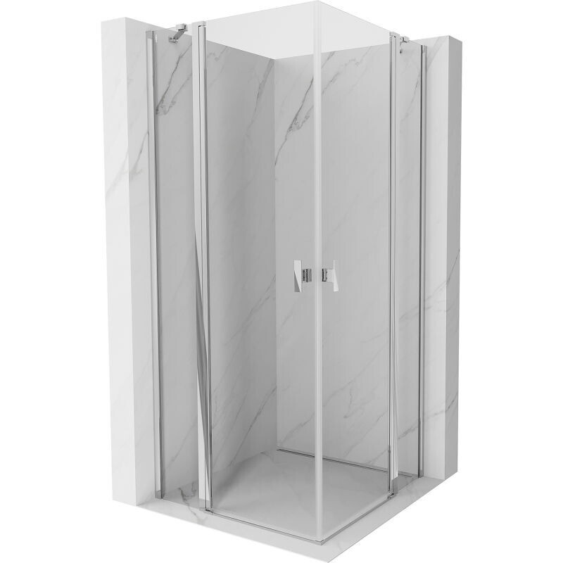 MEXEN/S - Mist Duo sprchovací kút dvere krídlové 105 x 105, transparent, chróm 8A4-105-105-01-00