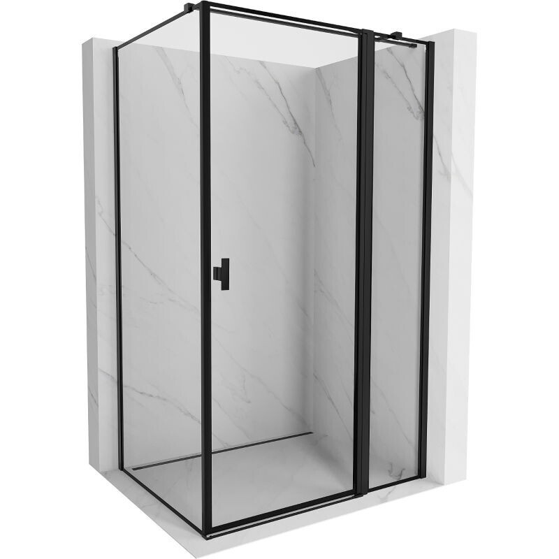 MEXEN/S - Mist T sprchovací kút dvere krídlové pravá 120 x 70, čierny okraj, čierna 8A4T-120-070-70-70-P