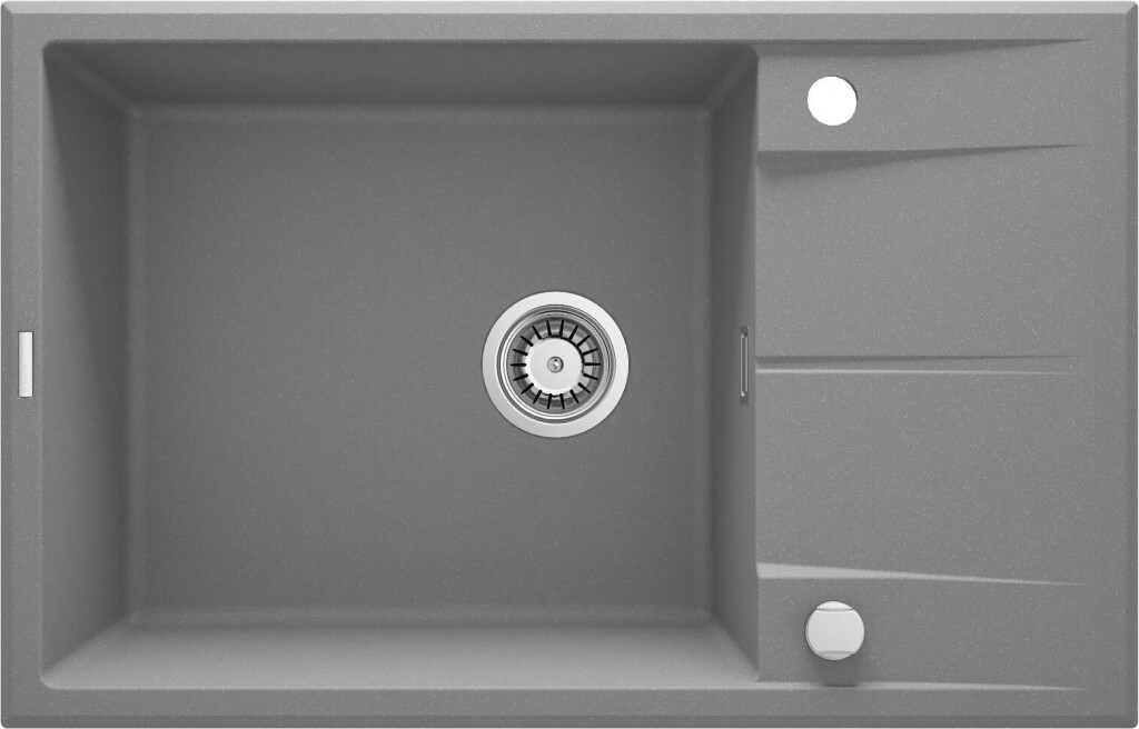 DEANTE DEANTE - Eridan šedá metalic - Granitový drez s odkvapkávačom ZQE_S11B