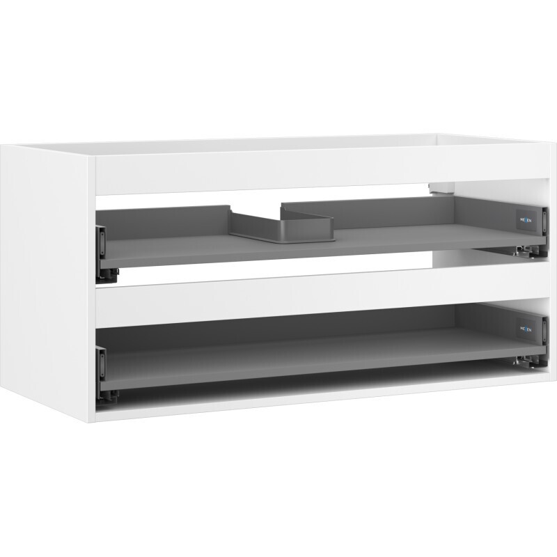 MEXEN - Box-A skrinka pre umývadlo 100, 2 szuflady, biela mat 91AX0-1000-470-2-01