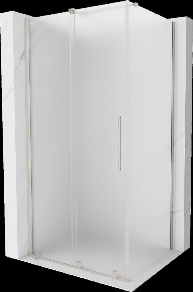 MEXEN/S - Velár sprchovací kút, posuvné dvere 110 x 90, dekor, nikel kartáčovaný 871-110-090-31-97