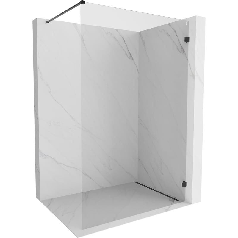 MEXEN/S - Lunar Sprchová zástena WALK-IN pravá 80 x 200, transparent 8 mm, čierna 830-080-000-70-00-P