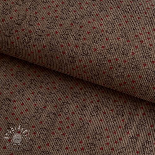 Menčester STRETCH Little foxes taupe