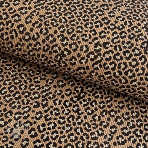 Menčester STRETCH Little Leopard sand