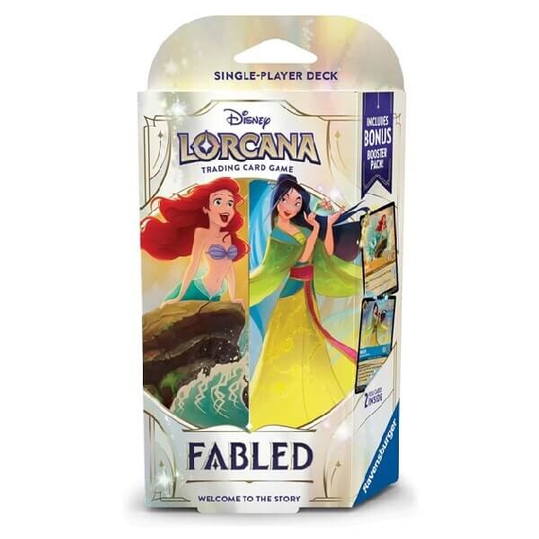 Ravensburger Disney Lorcana TCG: Fabled - Starter Deck - Ariel a Mulan (Amber a Sapphire)