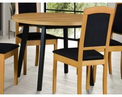 Okrúhly jedálenský stôl Norveg 100 cm, dub artisan/čierny%