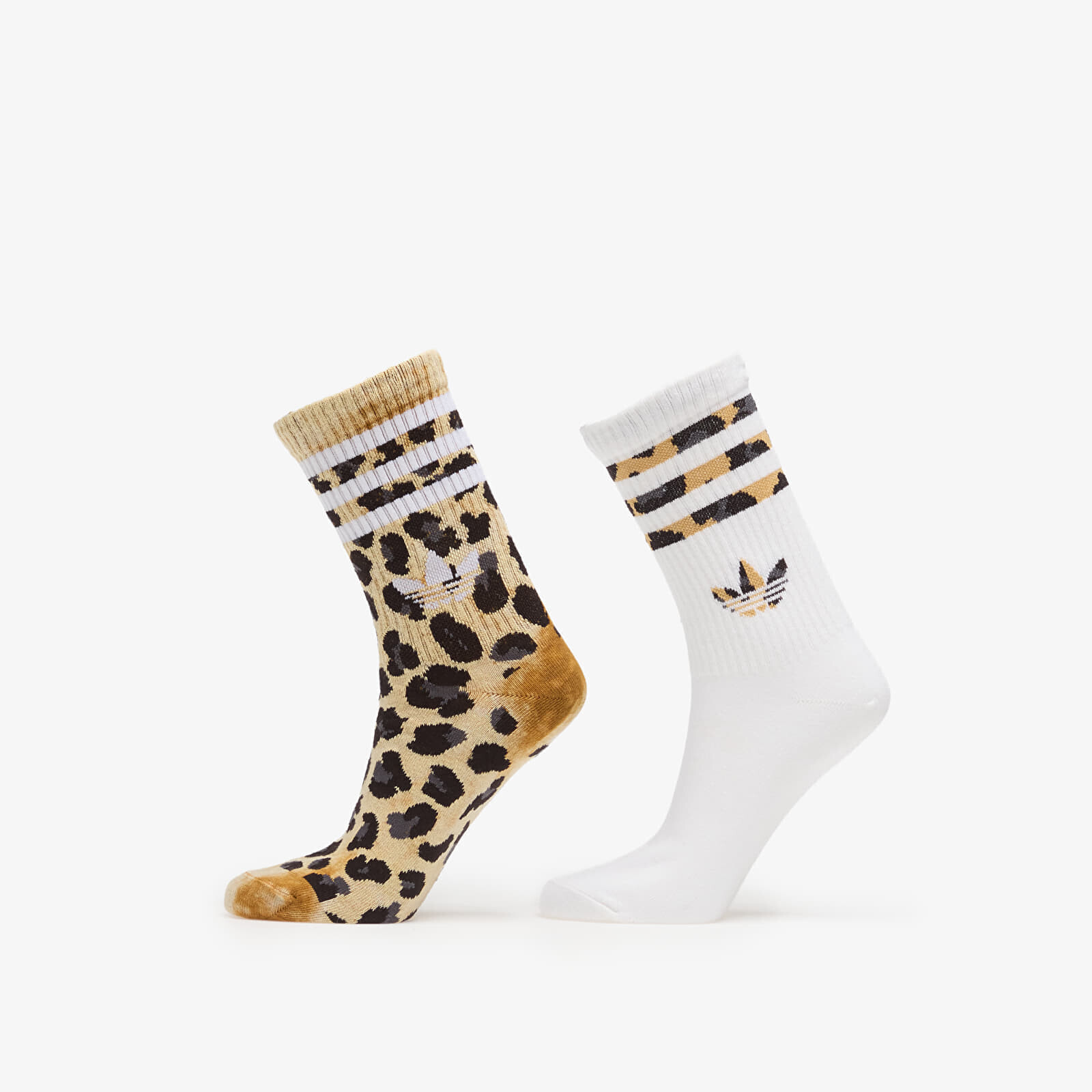 adidas Leopard Crew Socks 2-Pack Bronze Strata S