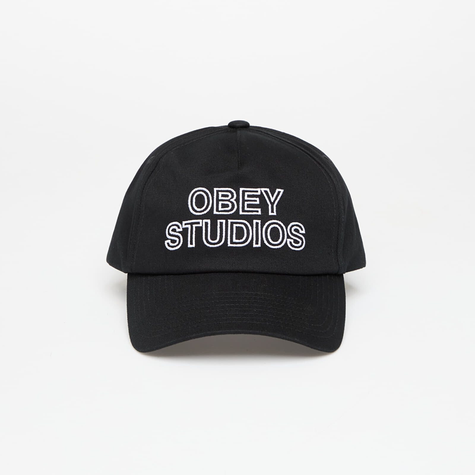 Šiltovka OBEY Studios 5 Panel Strapback Black Universal