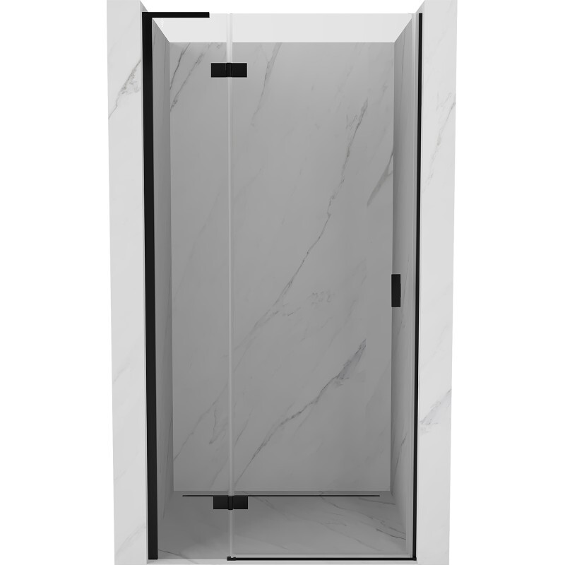 MEXEN/S - Mist-H L sprchové dvere krídlové ľavé 80, transparent, čierna 8A5L-080-000-70-00-L
