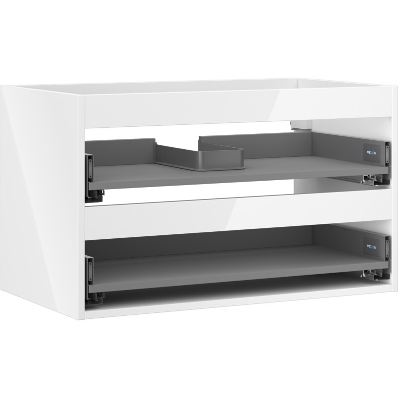 MEXEN - Box-A skrinka pre umývadlo 80, 2 szuflady, biela lesk 91AX0-0800-470-2-00