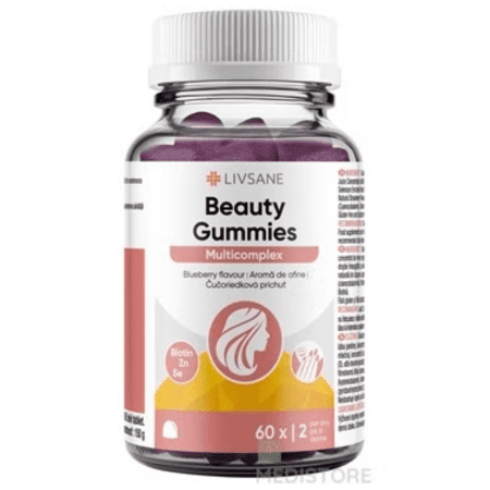 LIVSANE Beauty gummies želé čučoriedková príchuť 60 ks