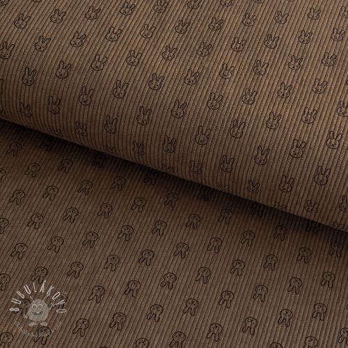 Menčester STRETCH Little bunny taupe