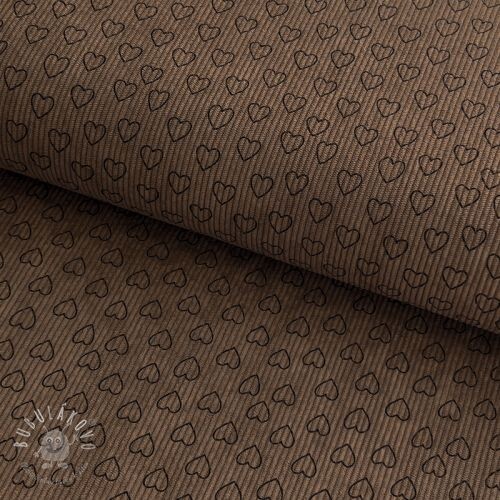 Menčester STRETCH Little love taupe