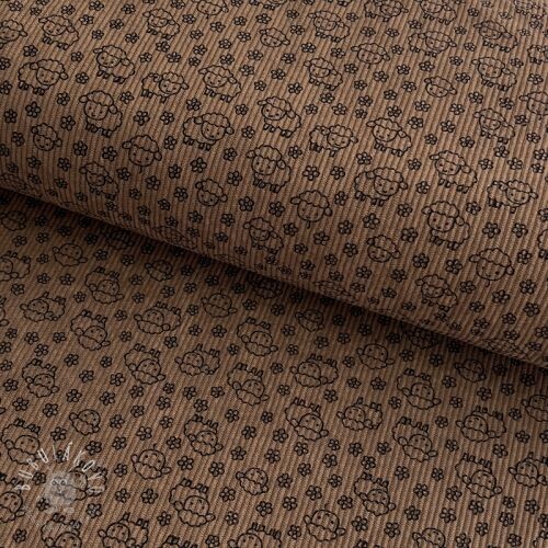 Menčester STRETCH Little sheep taupe