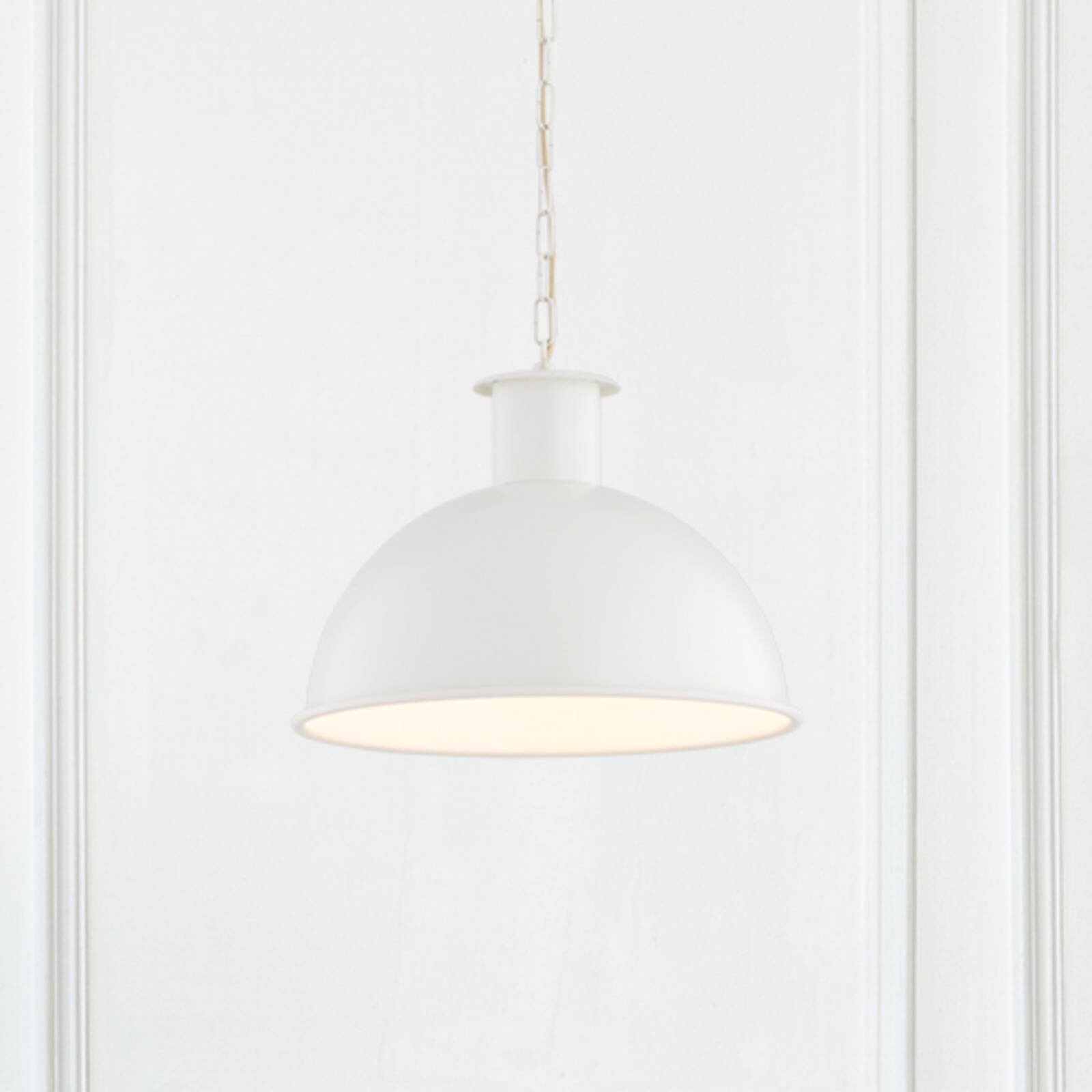 Závesné svietidlo Emoti, béžové, 1-pl., Ø 38 cm