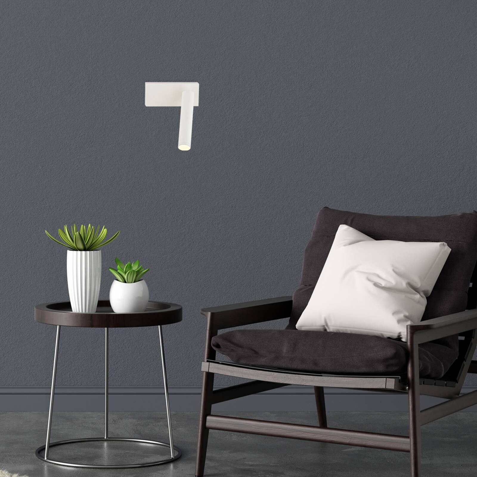 LED nástenné svetlo Rulo, béžové, oceľ, 3000 K