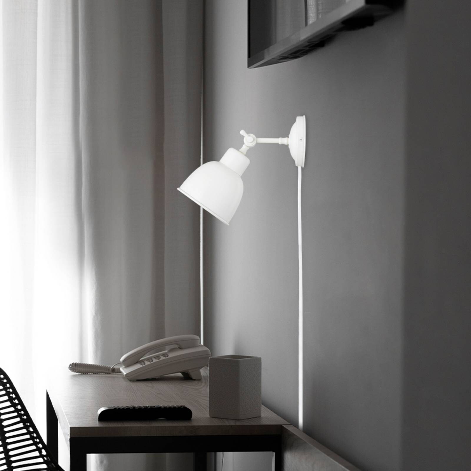 Nástenné svetlo Emoti, béžové, 1-pl., oceľ, Ø 10 cm