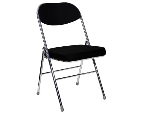 Skladacia stolička Liana, čierna ekokoža%