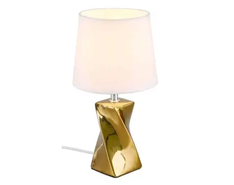 Stolná lampa Abeba, zlatá%