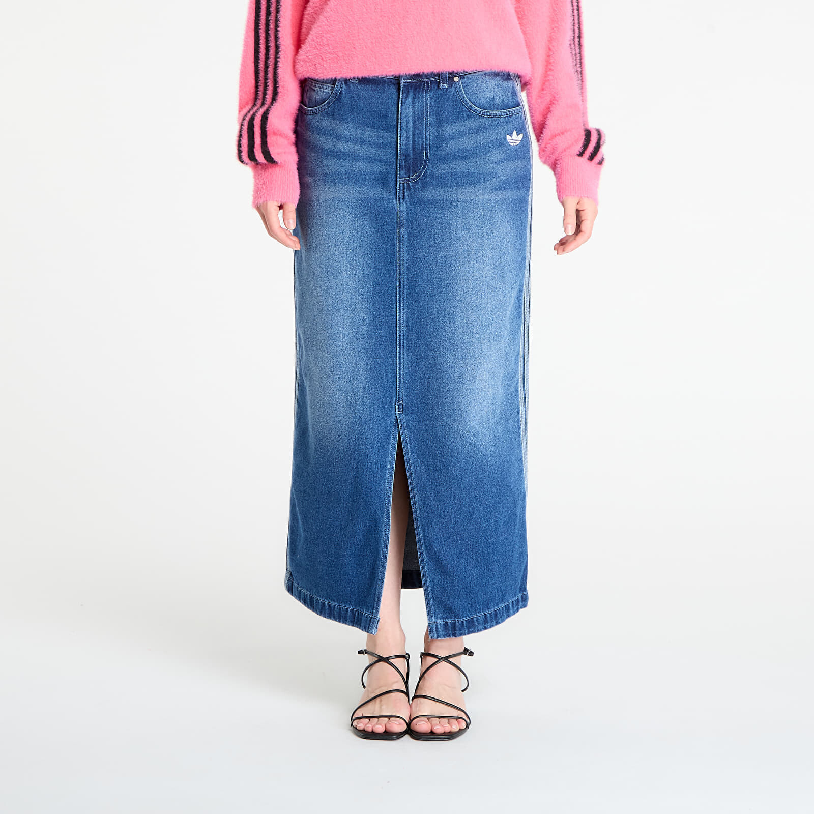 adidas Adicolor 3-Stripes Denim Pencil Skirt Indigo Denim 36