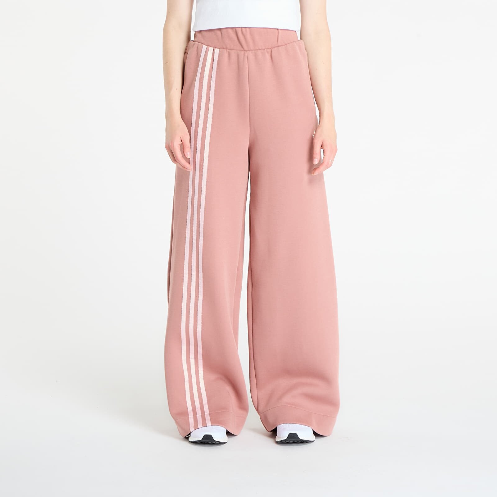 Kalhoty adidas Off Placed 3-Stripes Wide Pant Warm Clay XS