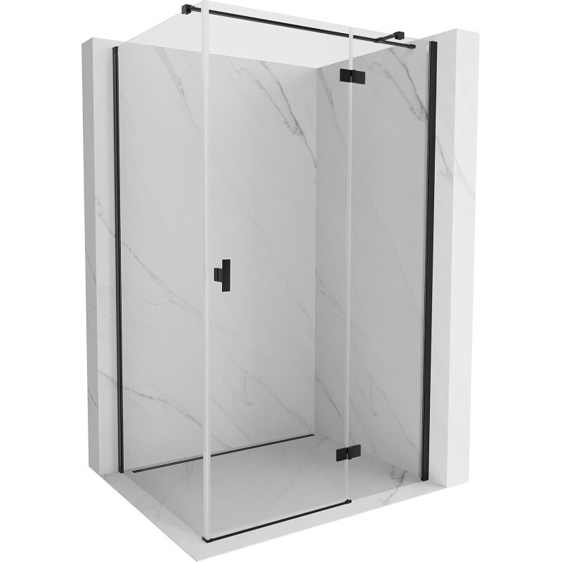 MEXEN/S - Mist HT sprchový kút dvere krídlové pravá 80 x 95, transparent, čierna 8A5T-080-095-70-00-P