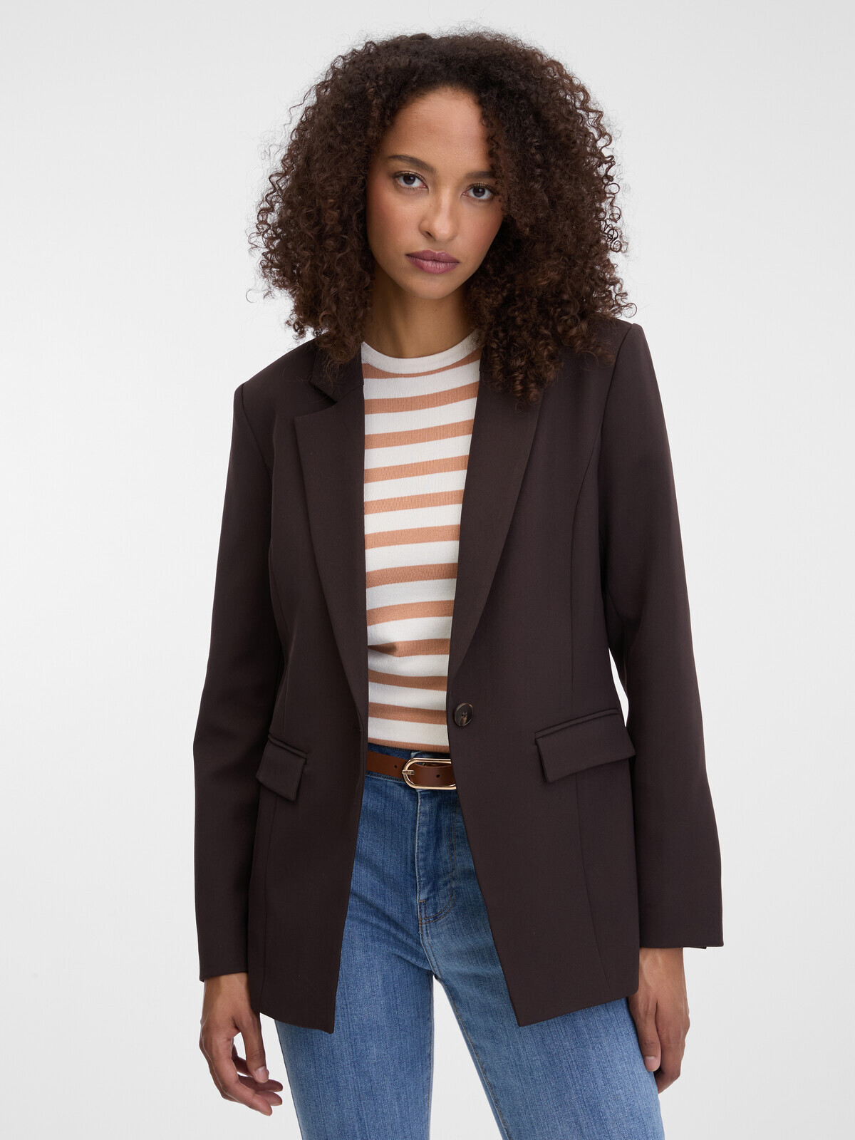 Dark brown women's blazer ORSAY - Women's